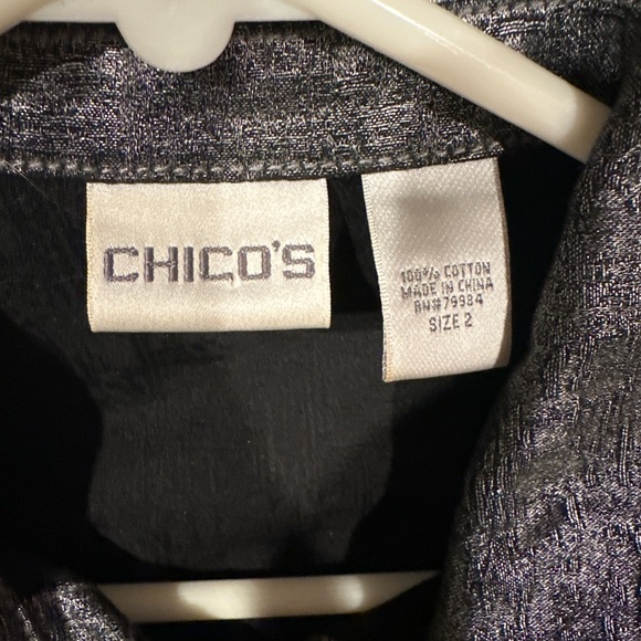 Chico's Shimmering Silver Jacket - Picture 3 of 4